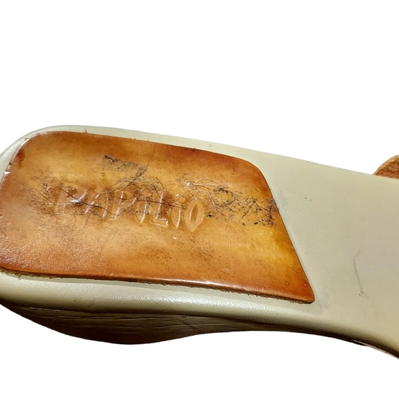 Papilio Heels 7 Leather Brown Sandals Shoes Woman Footwear Slipon - Picture 7 of 7